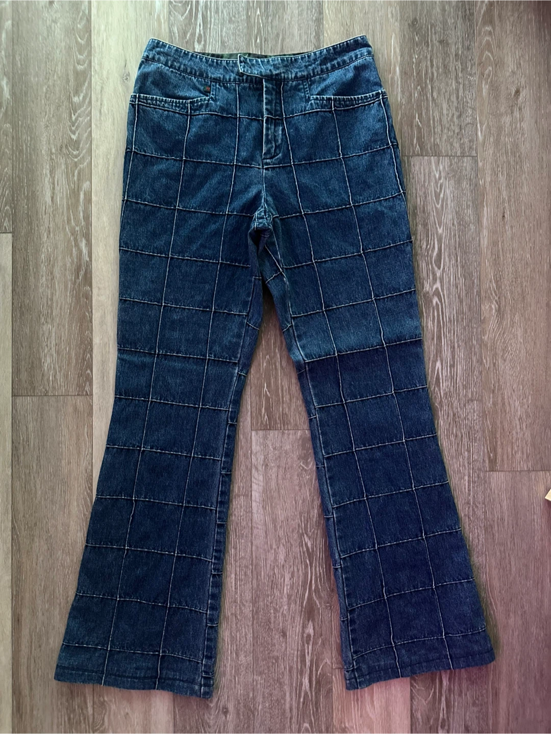 VINTAGE RALPH Ralph Lauren Quilted Pattern Denim Jeans