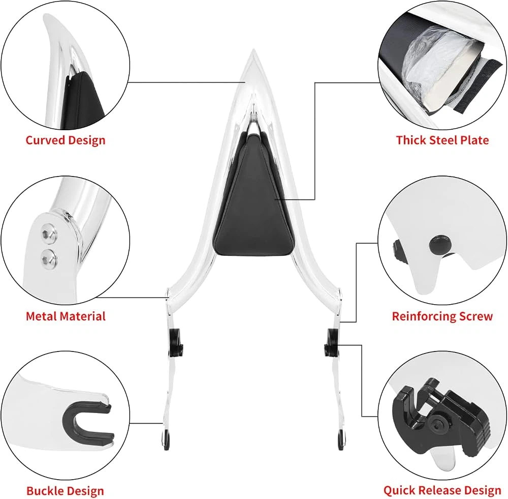 Motorcycle Sissy Bar for Harley Touring - Brand new - photo 4