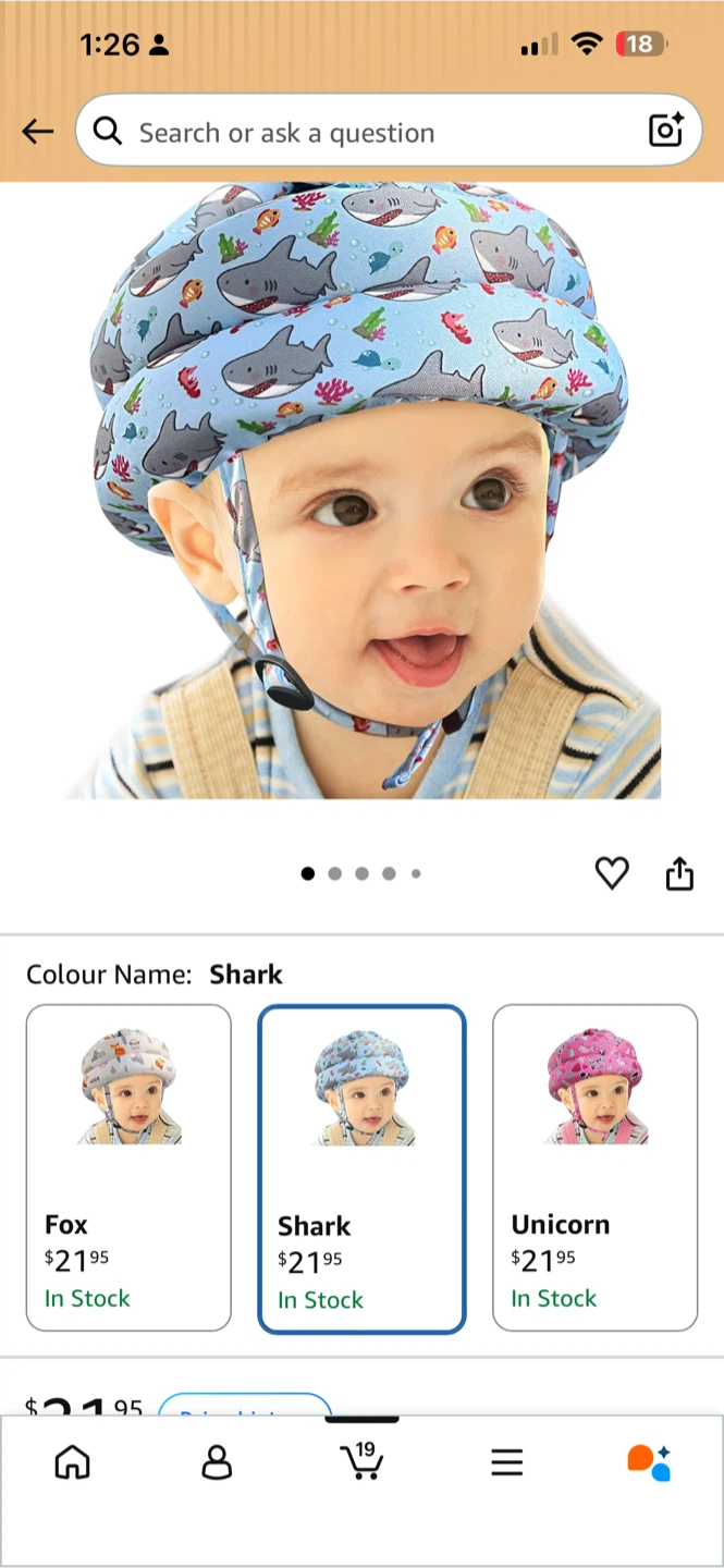 Simply Kids Baby Safety Helmet - Shark