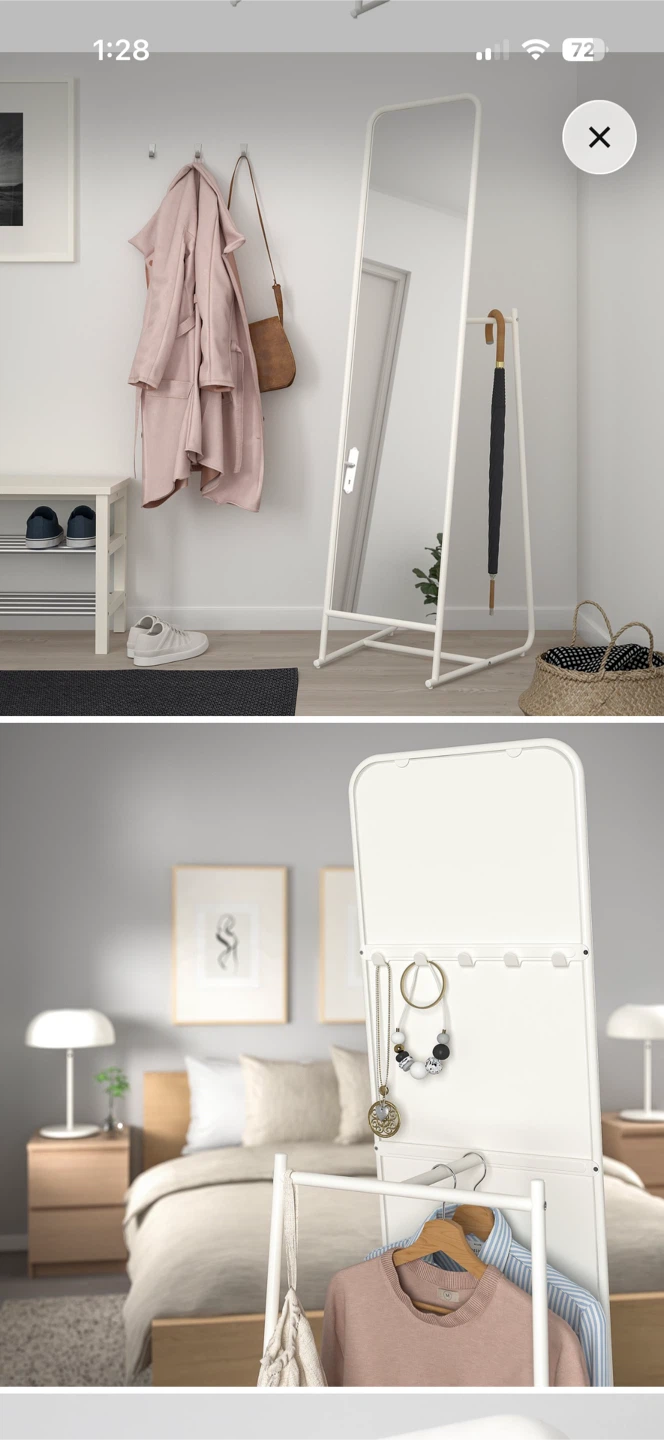 MOVING SALE - IKEA KNAPPER standing mirror, white - photo 2