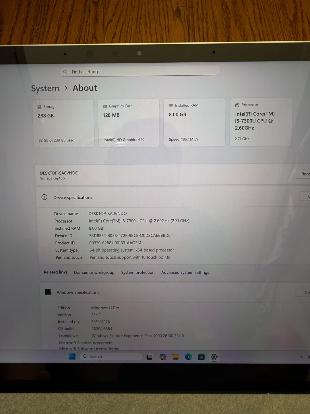 Microsoft Surface Laptop 8GB RAM 256GB SSD Touchscreen - photo 2