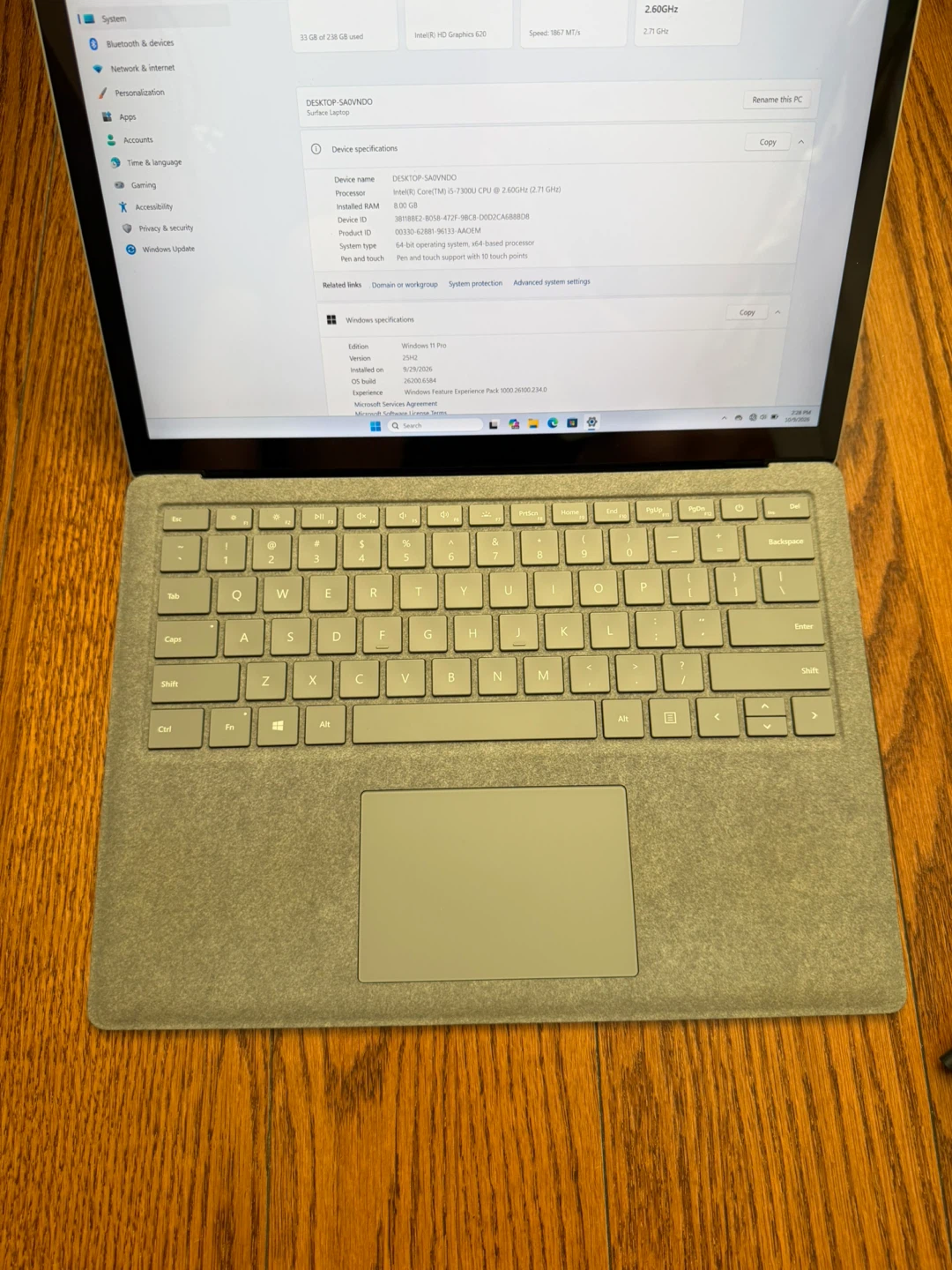 Microsoft Surface Laptop 8GB RAM 256GB SSD Touchscreen - photo 3