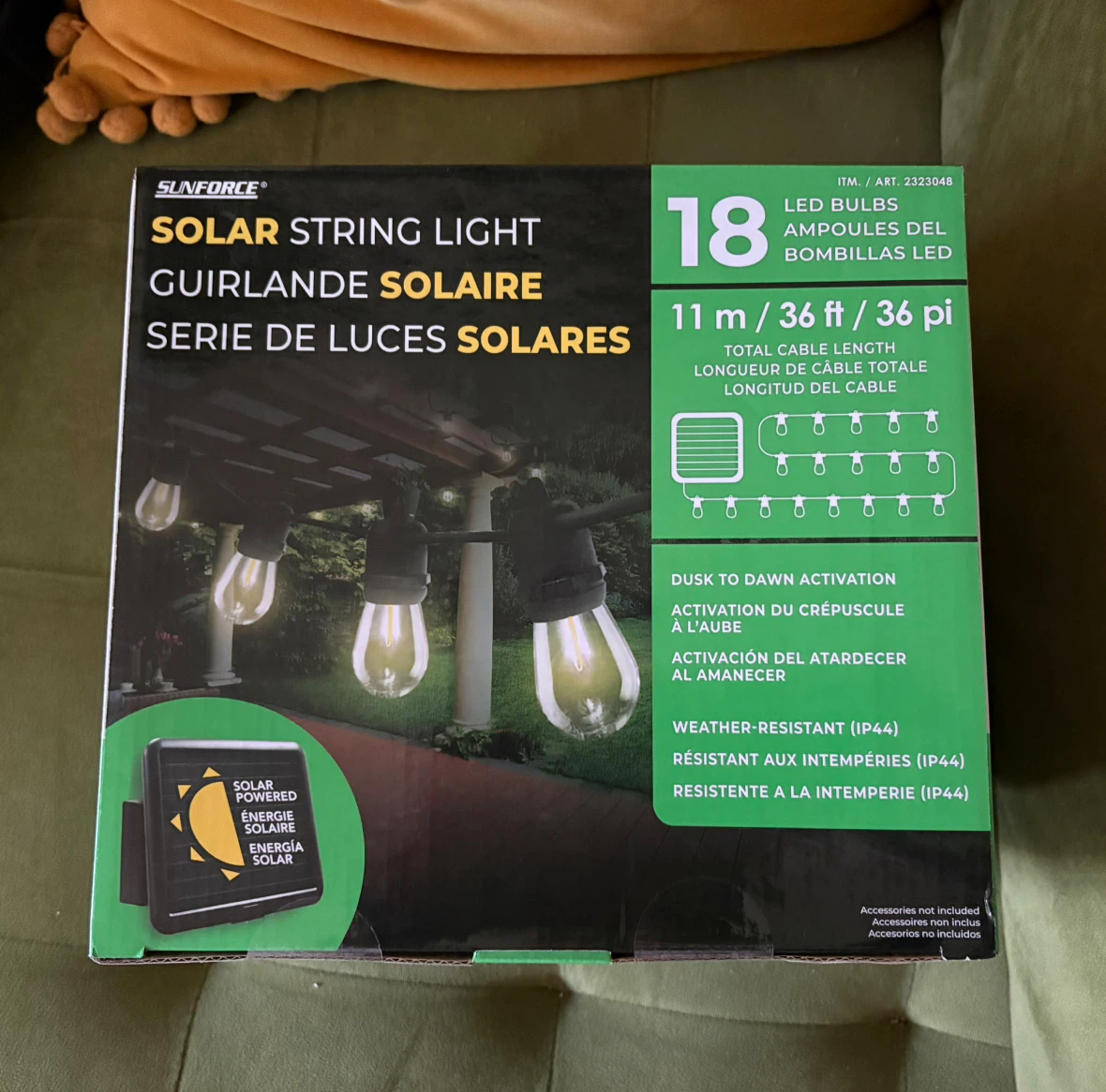 Sunforce Solar String Light 18 LED Bulbs