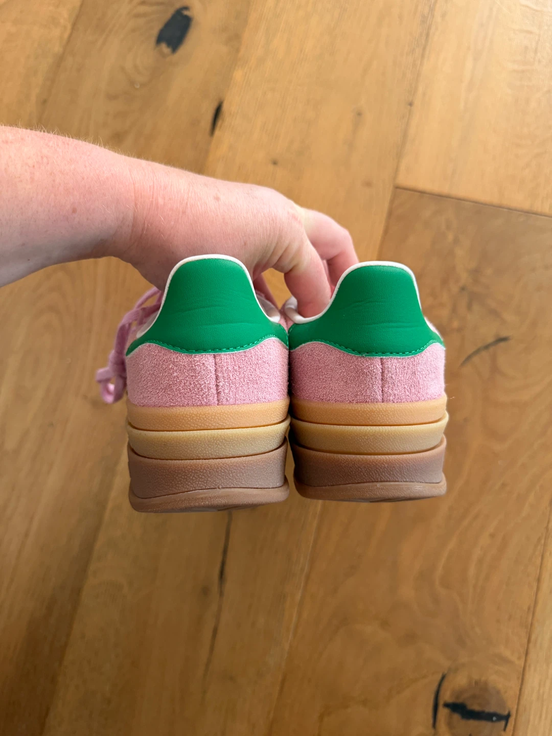 Adidas Gazelle Bold - Pink and Green Sneakers (women’s size 6) - photo 3