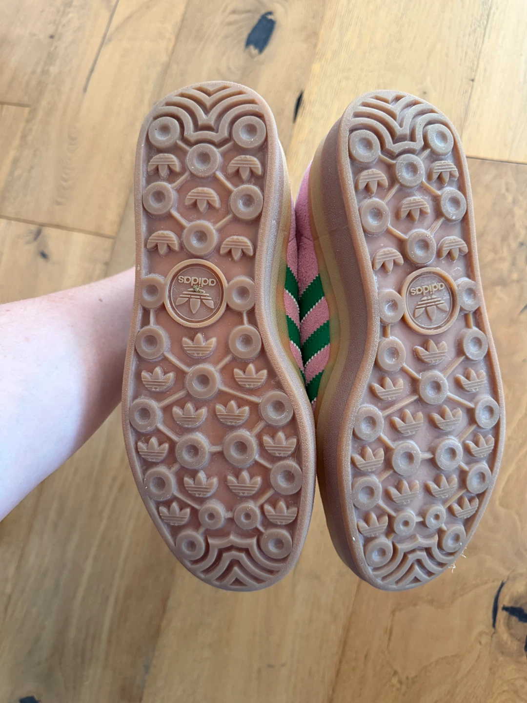 Adidas Gazelle Bold - Pink and Green Sneakers (women’s size 6) - photo 4
