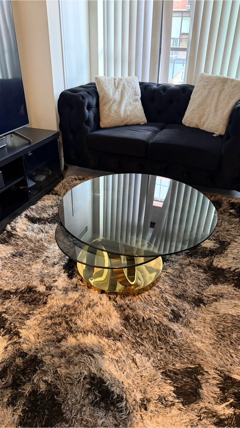 Modern Round Glass Coffee Table