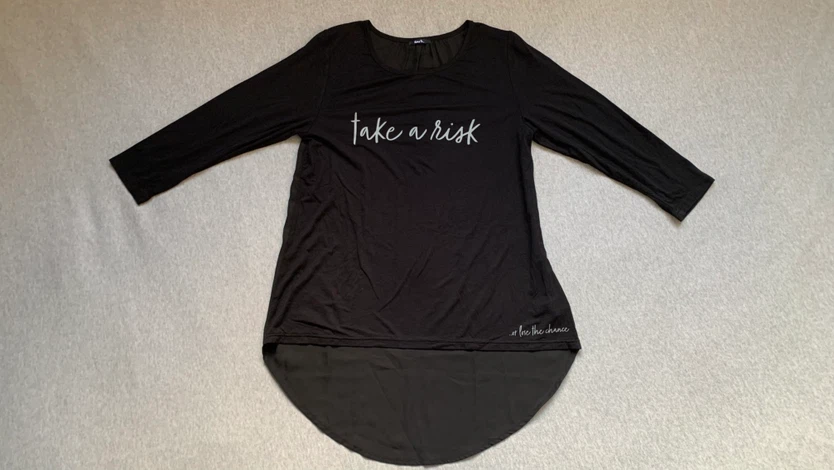 mark Brand ‘take a risk…or lose the chance’- Size Small