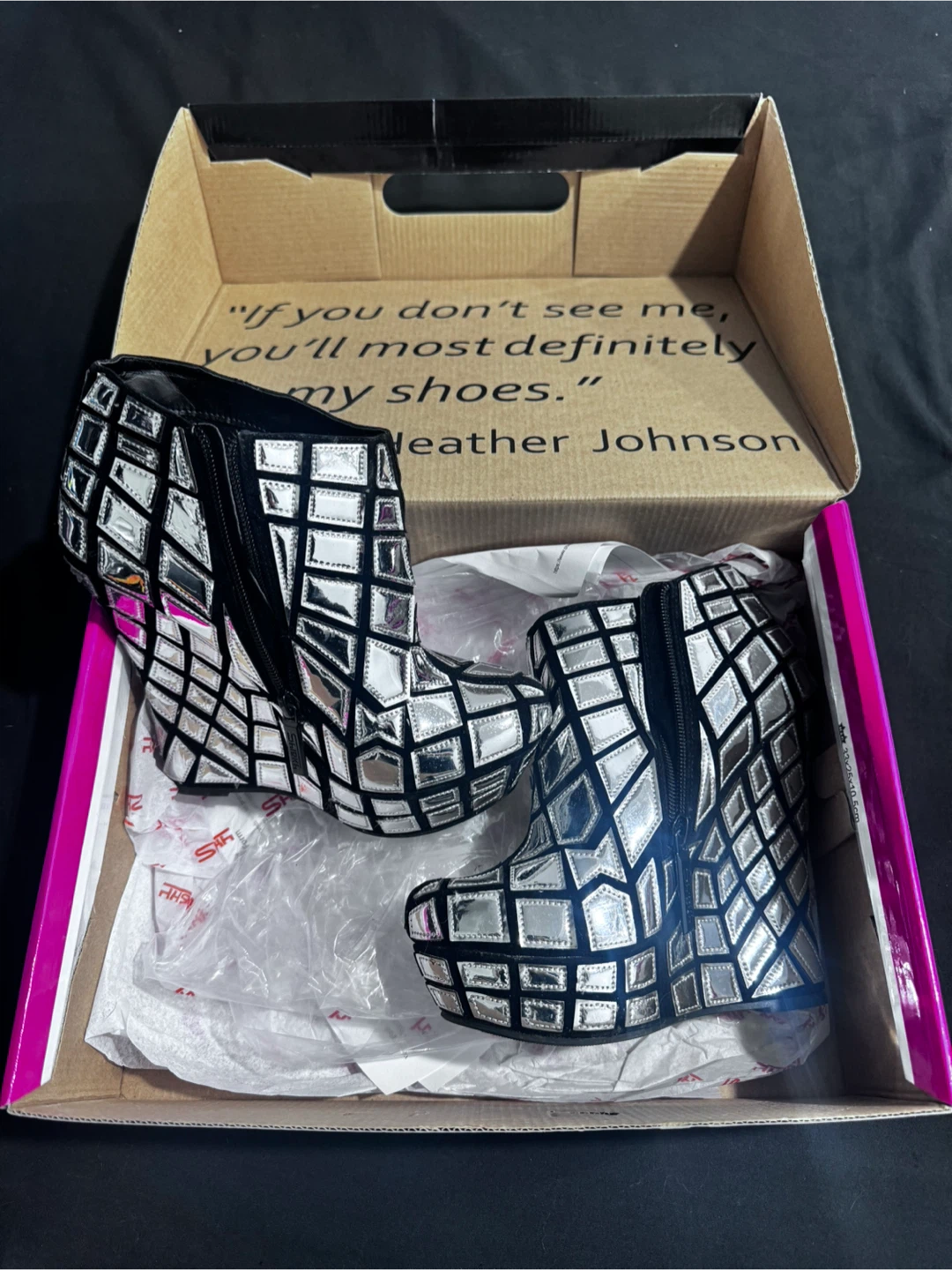 Shiekh Mirror Disco Ball Wedge Heels