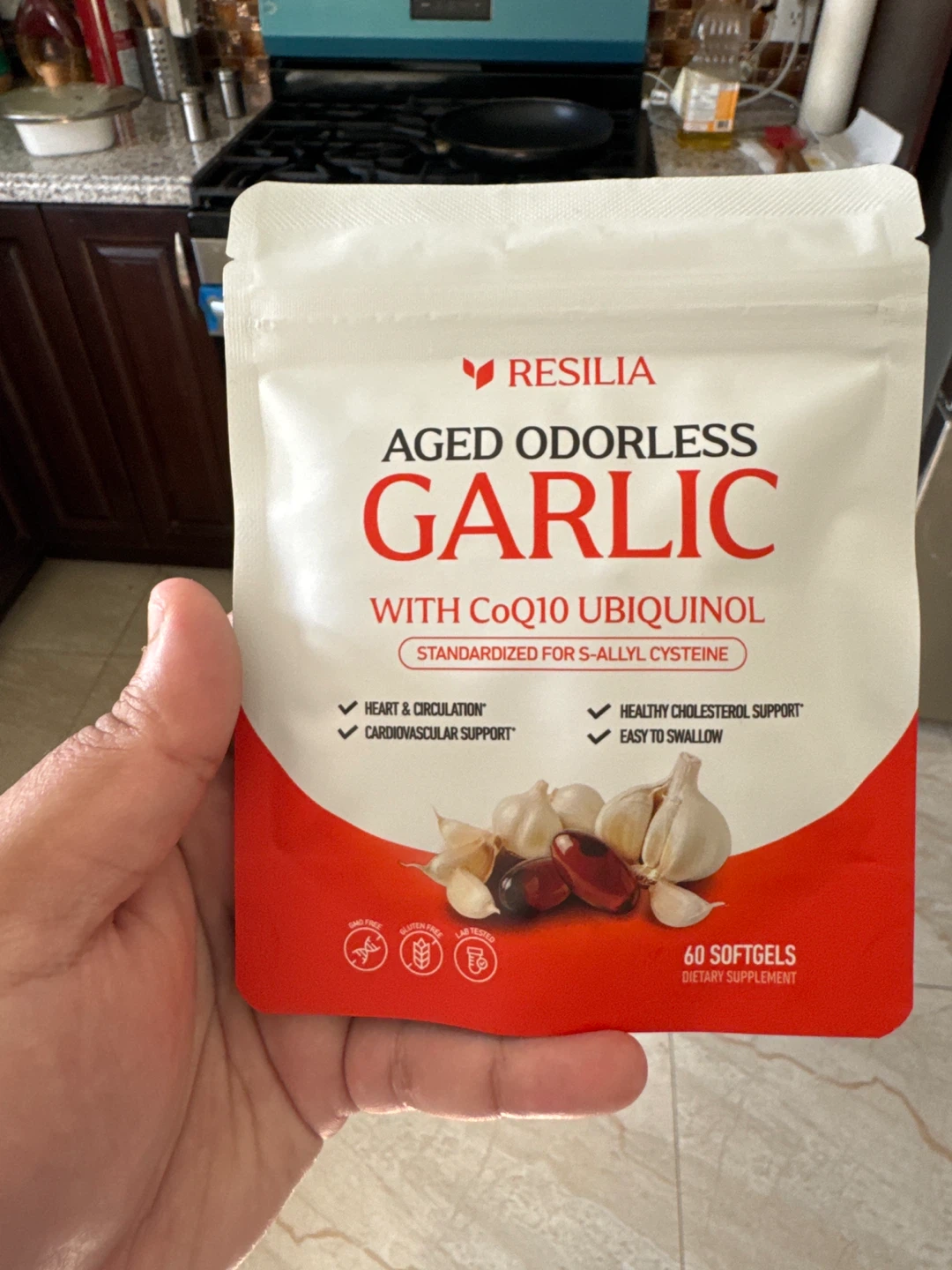 Resilia Aged Odorless Garlic with CoQ10 Ubiquinol