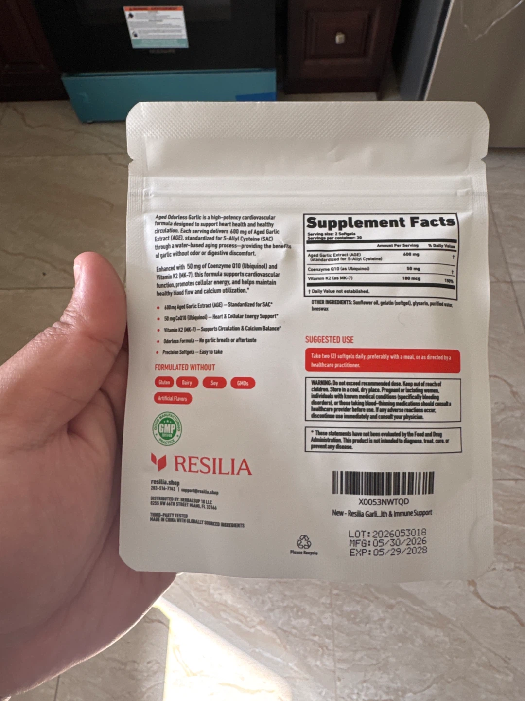Resilia Aged Odorless Garlic with CoQ10 Ubiquinol - photo 2