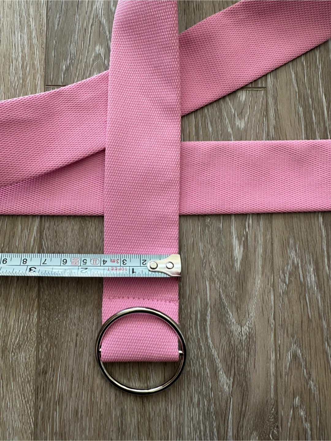 Pink fabric D-Ring Belt - photo 2