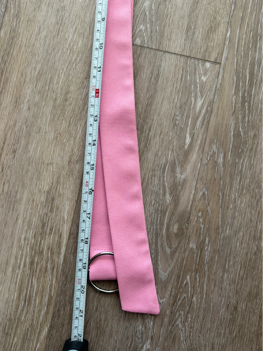 Pink fabric D-Ring Belt - photo 3
