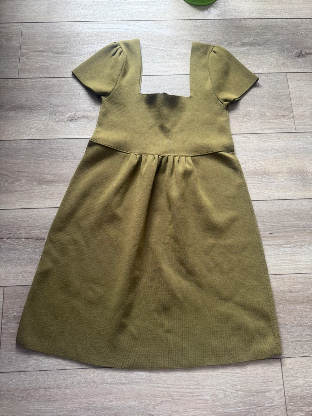 Zara Olive Green Knit Mini Dress Medium - photo 3