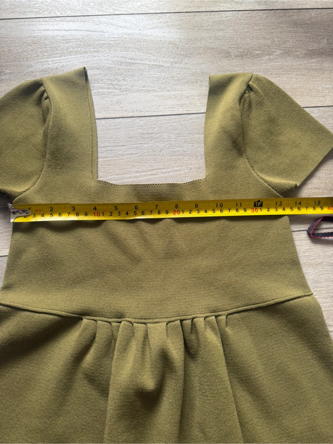 Zara Olive Green Knit Mini Dress Medium - photo 4