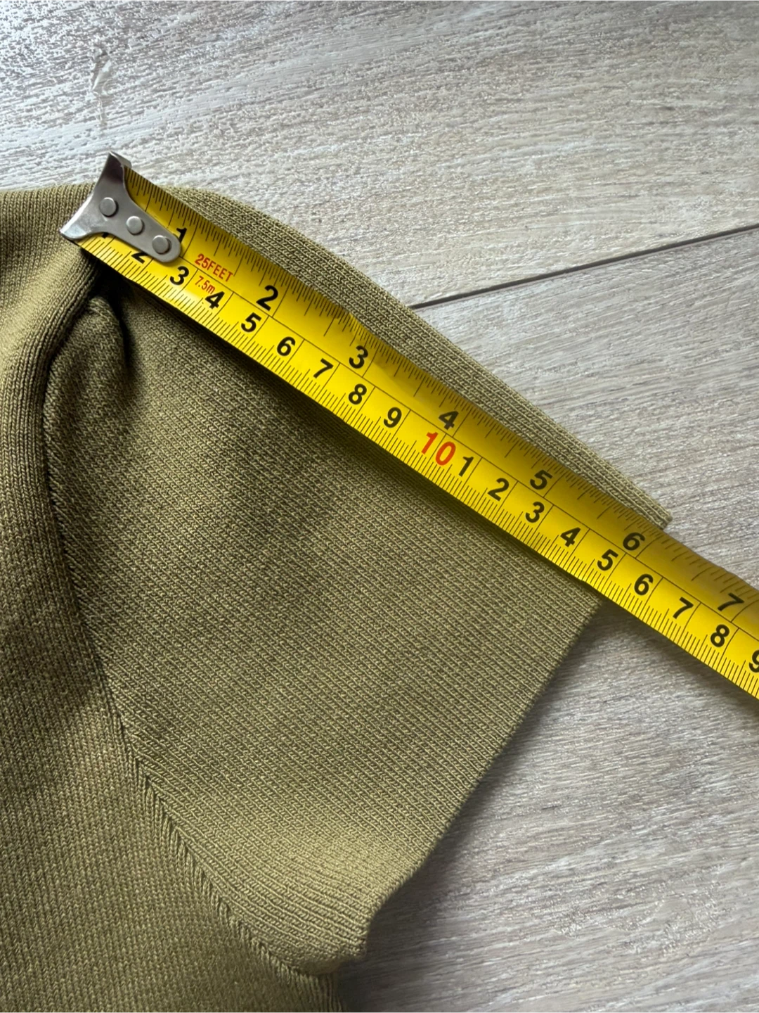 Zara Olive Green Knit Mini Dress Medium - photo 5