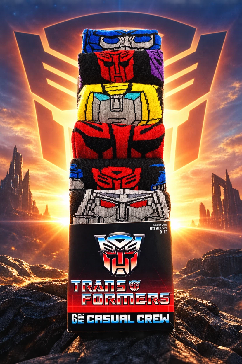 Transformers Casual Crew Socks - 6 Pair Set
