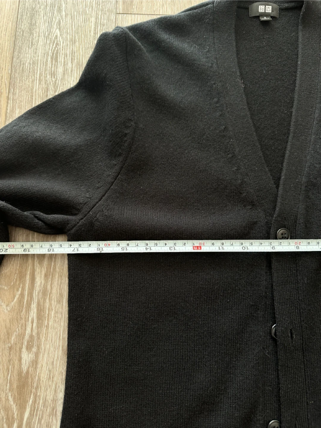 Uniqlo 100% Wool Black Cardigan S - photo 5
