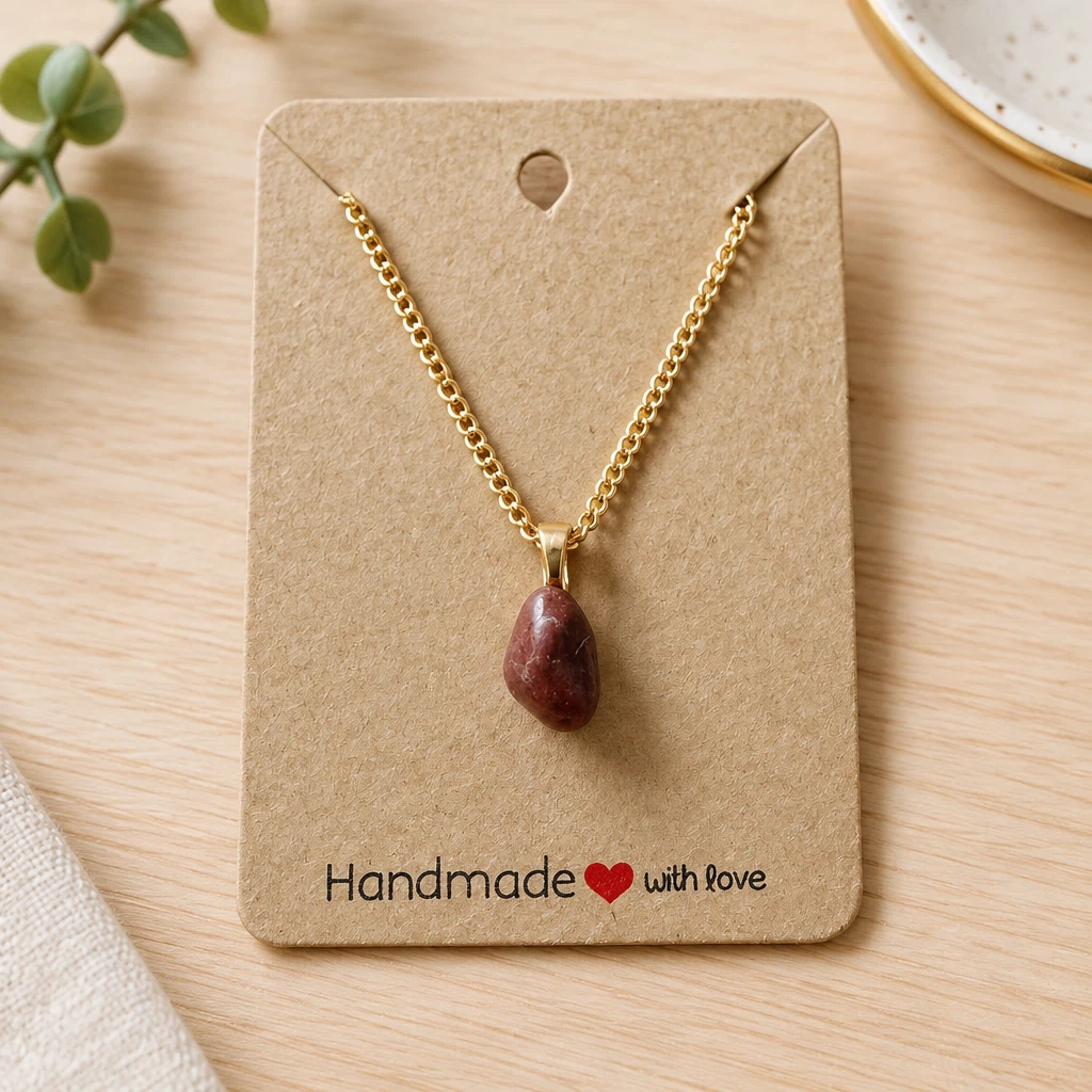 🌊 Handcrafted Precious Stone Necklace