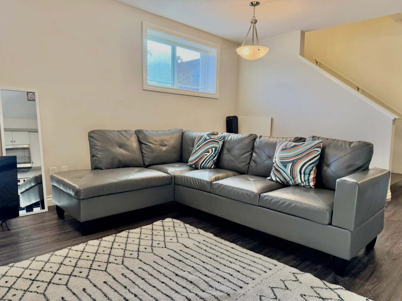 Grey Sectional Sofa with Chaise - photo 3