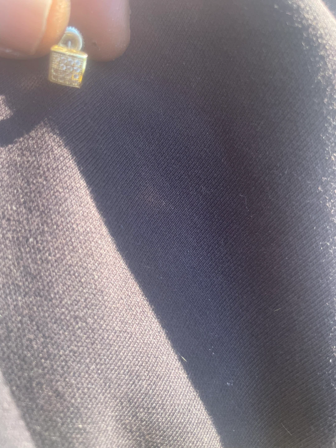 Gold-tone Square Stud Earring