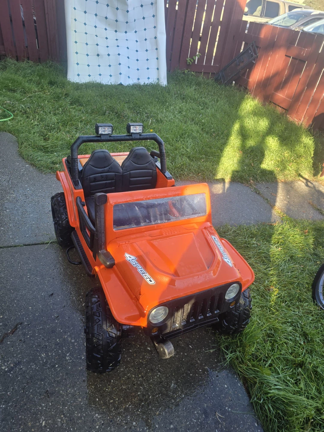 Kids Ride-on Electric Jeep Orange