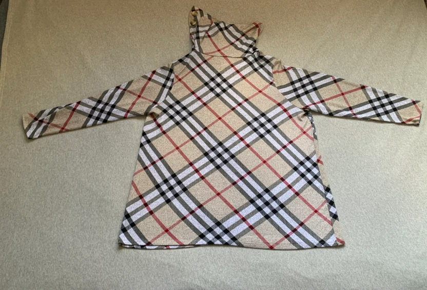 mySTYLE Plaid Cowl Neck Light Knit Sweater/Top - Size 1X - photo 2