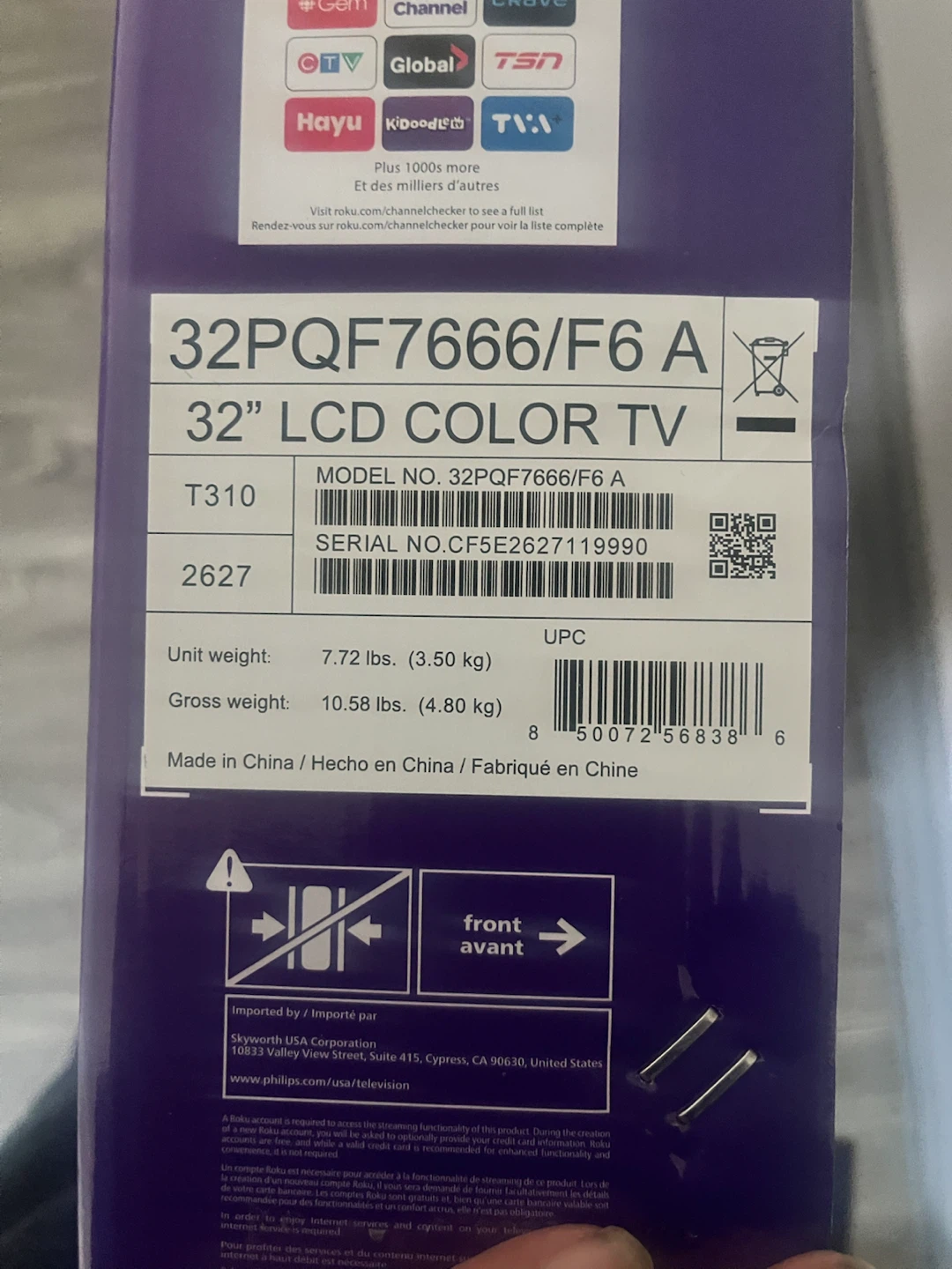 Philips 32" Roku QLED TV 7666 Series - photo 2