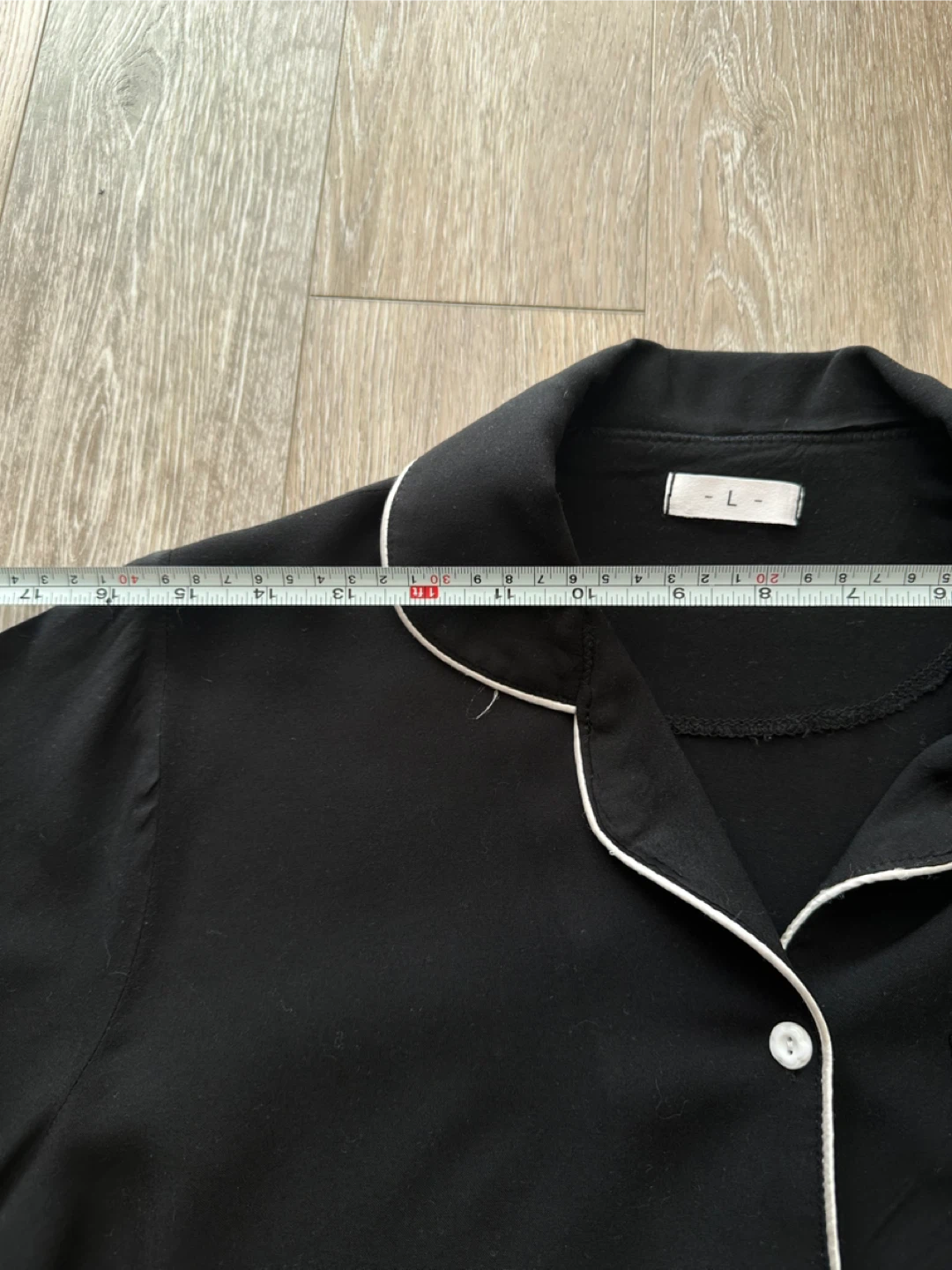 Black Pajama Button-Down Shirt - photo 2