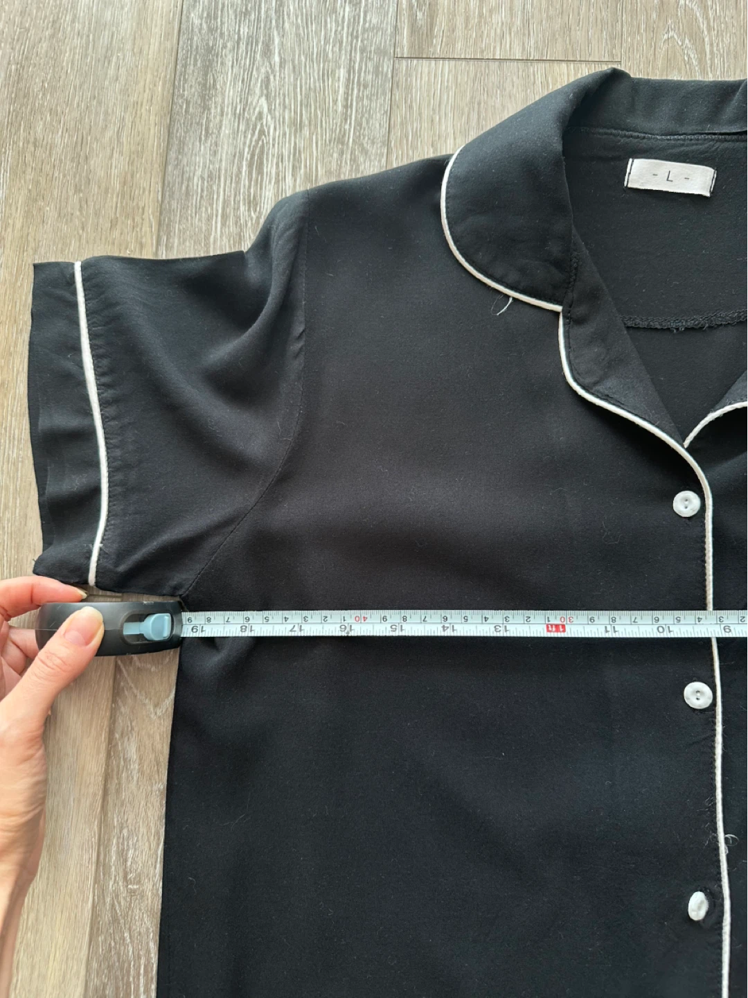 Black Pajama Button-Down Shirt - photo 3