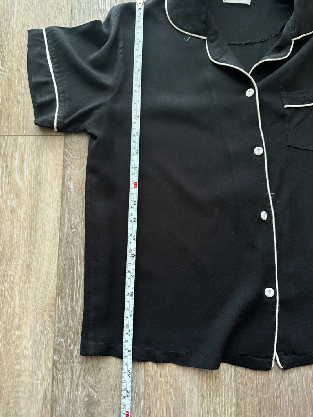 Black Pajama Button-Down Shirt - photo 4