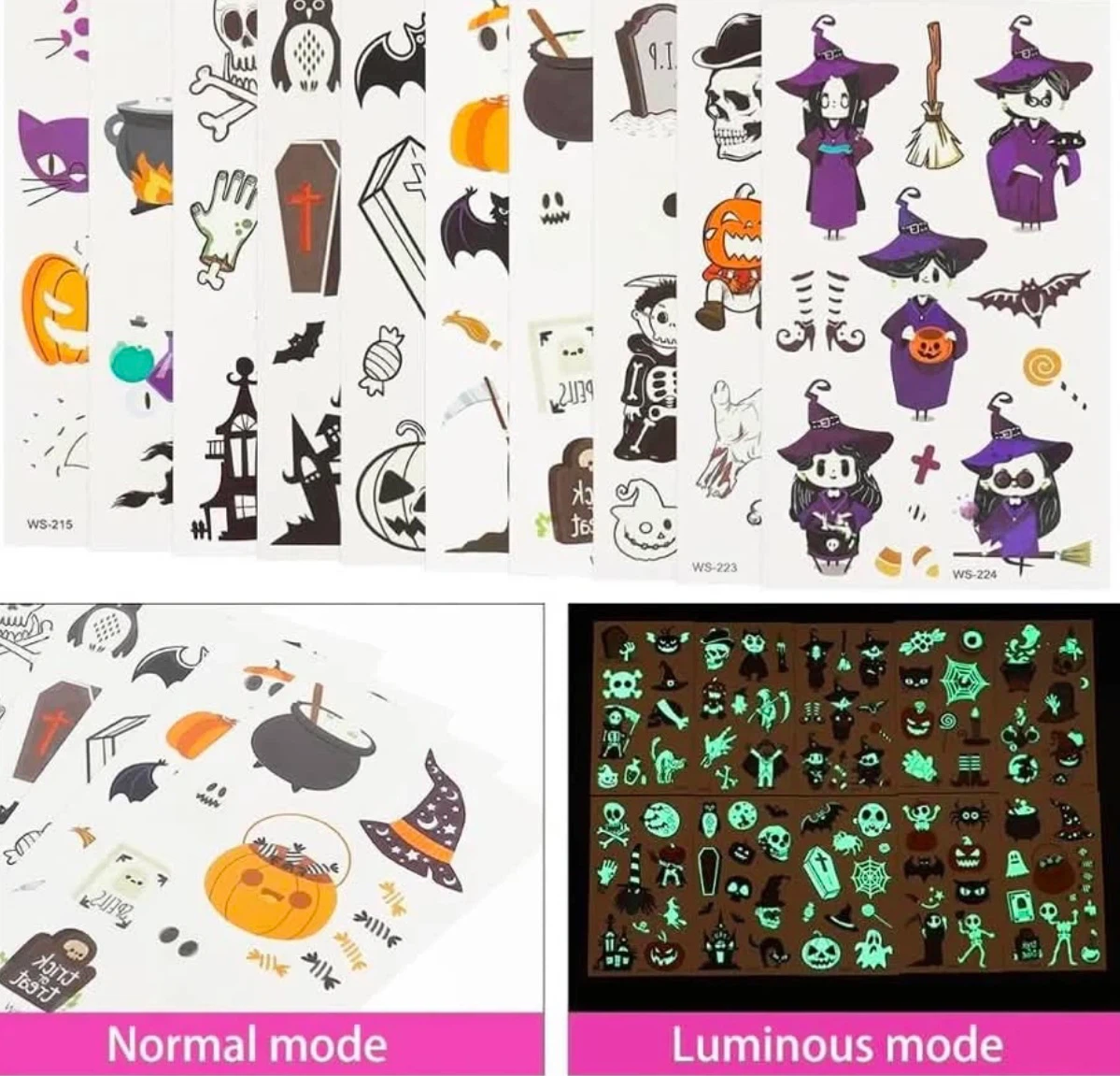 Halloween temporary tattoos, 40 sheets - photo 3