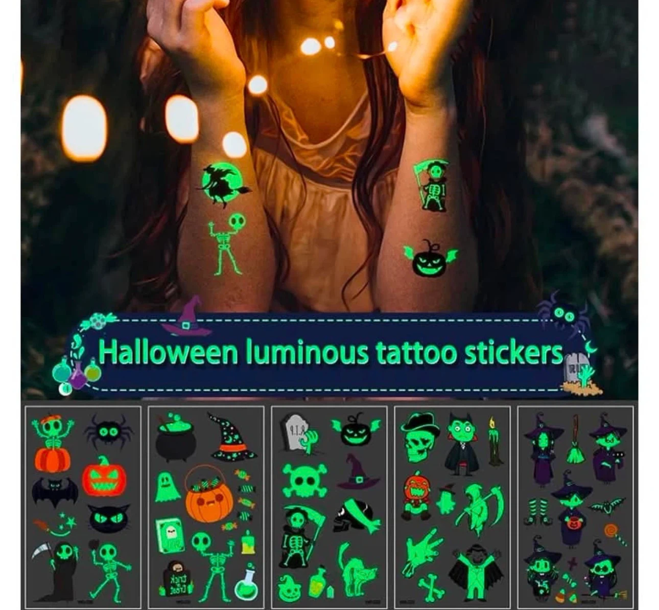 Halloween temporary tattoos, 40 sheets - photo 4