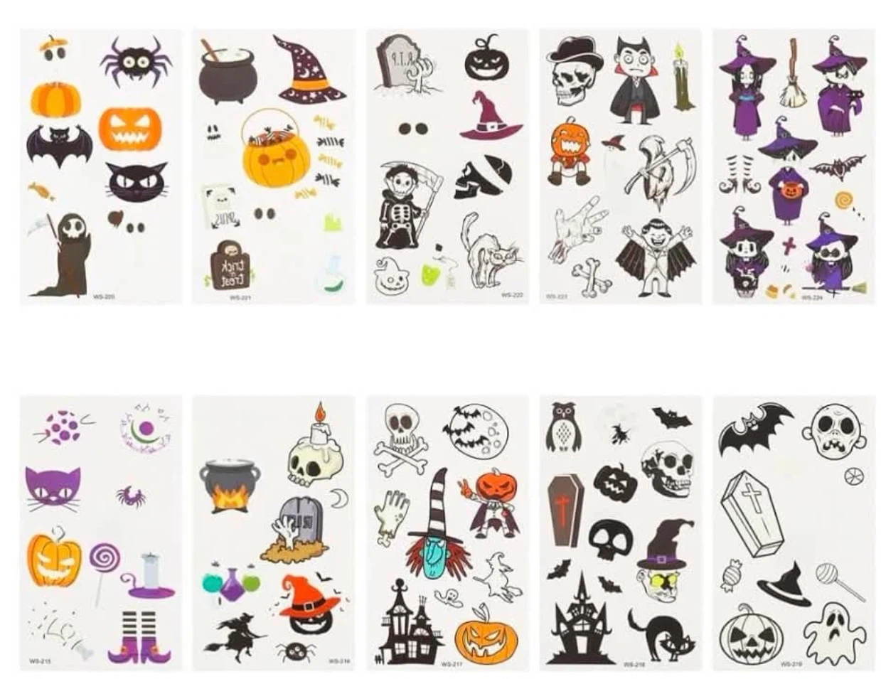 Halloween temporary tattoos, 40 sheets - photo 5