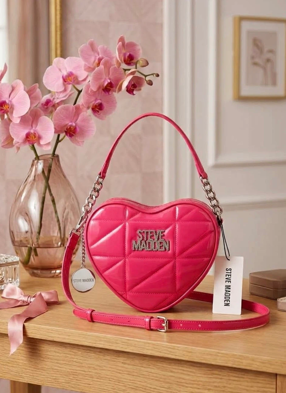 Steve Madden Pink Heart Crossbody Bag