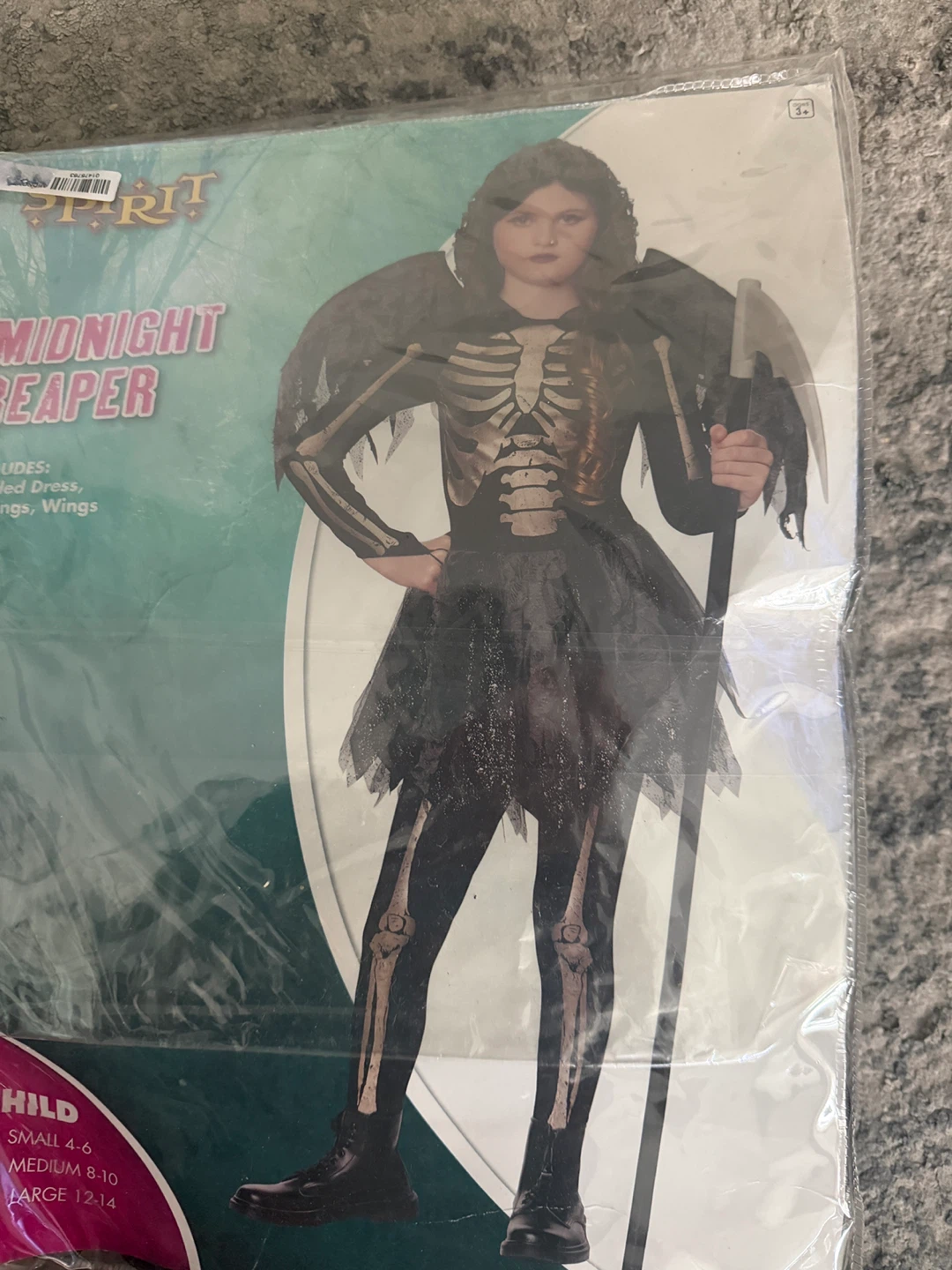 Spirit Halloween Midnight Reaper Costume Large 12-14
