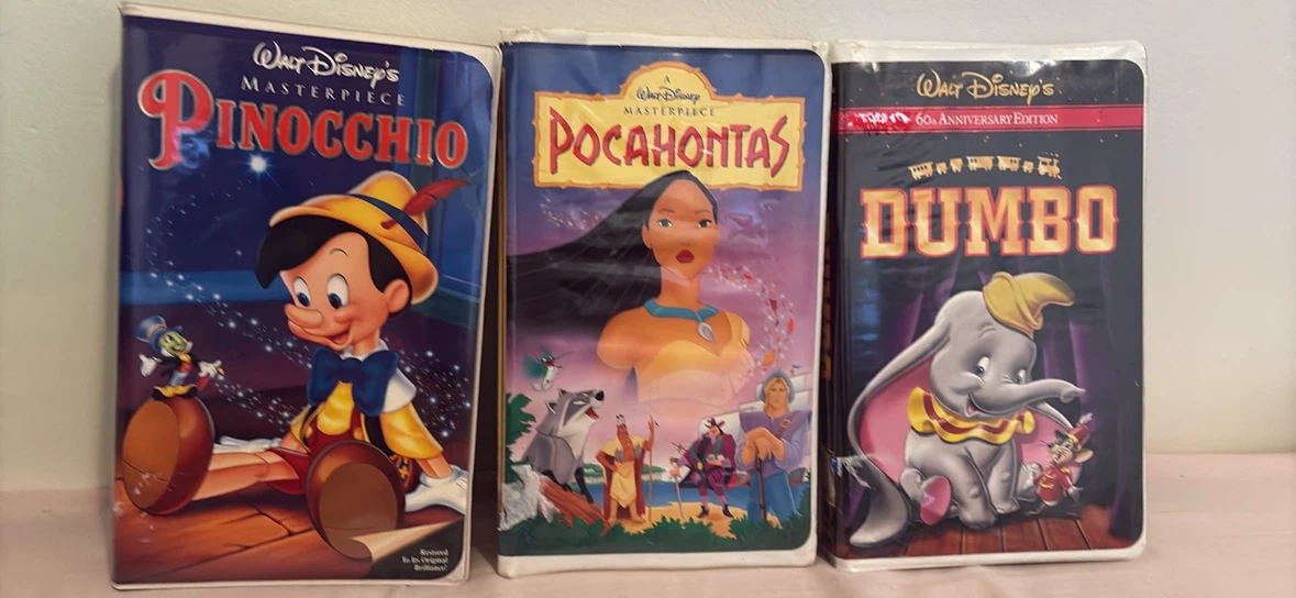 3 Walt Disney Masterpiece VHS Tapes
