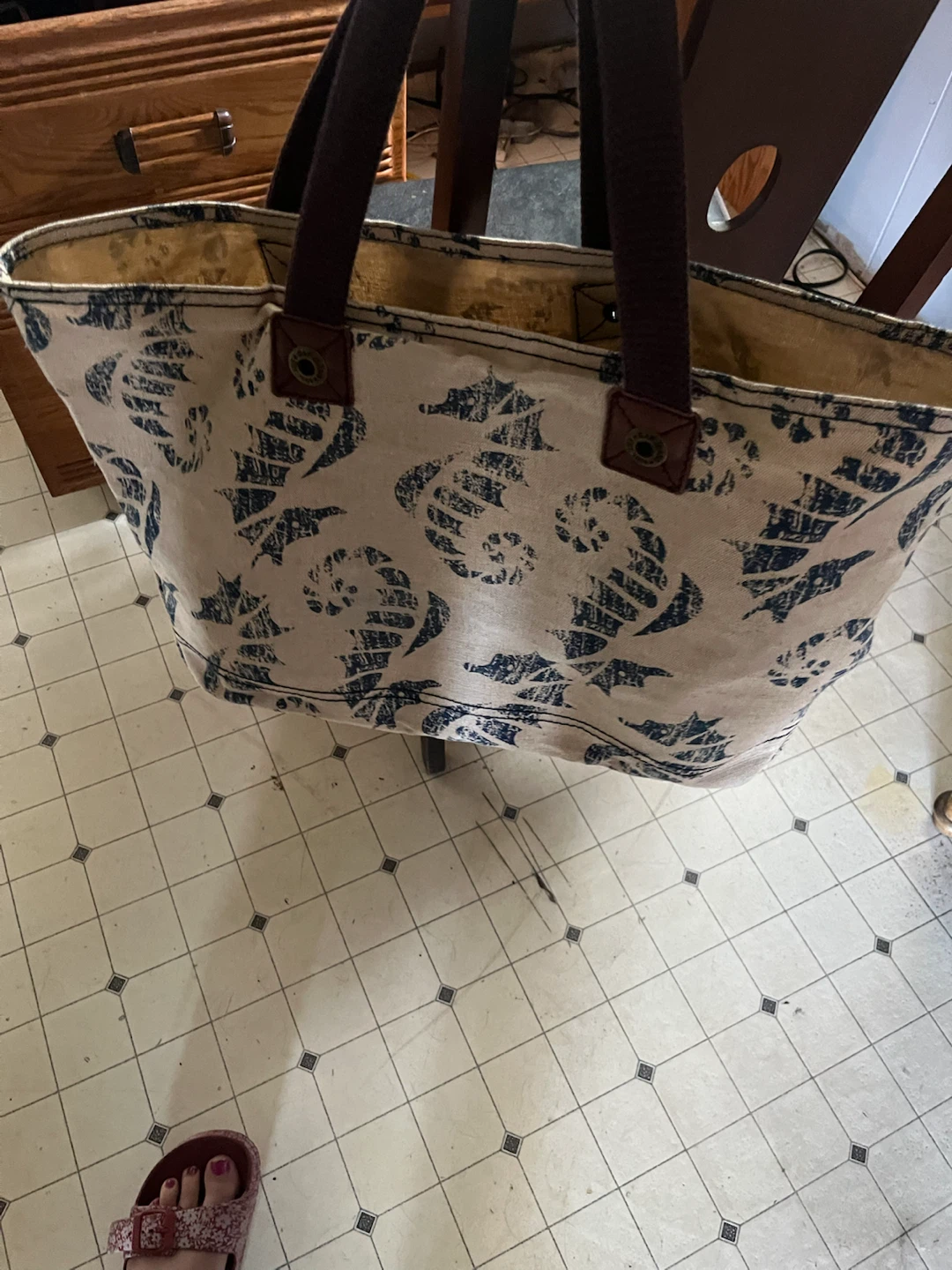 Seahorse Print Canvas Tote Bag - photo 2
