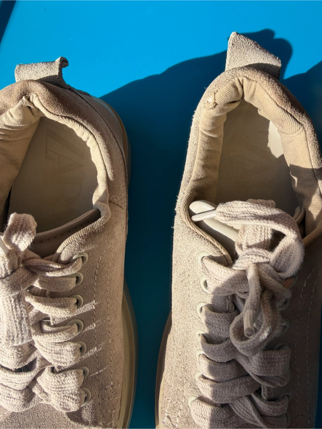 Zara Beige Suede Sneakers Size 38 - photo 3
