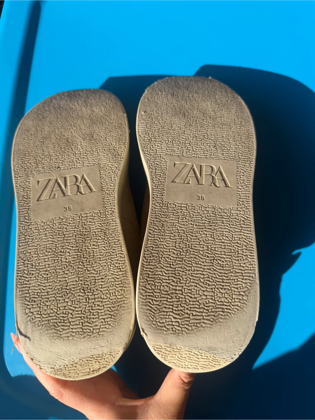 Zara Beige Suede Sneakers Size 38 - photo 4
