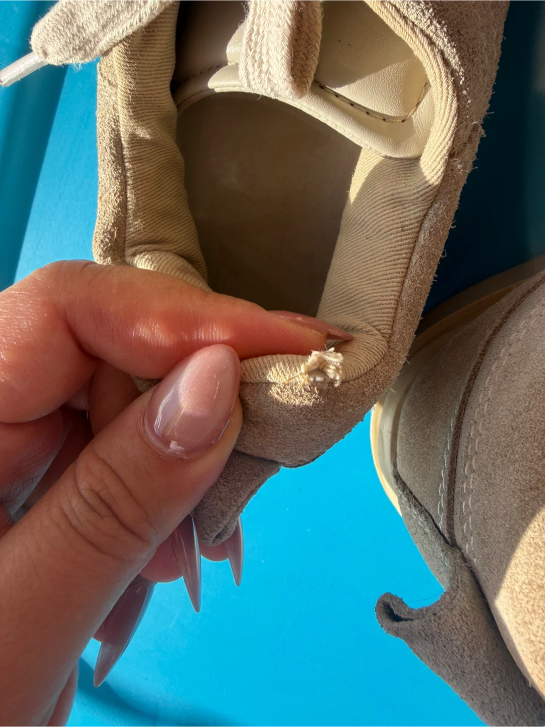 Zara Beige Suede Sneakers Size 38 - photo 5