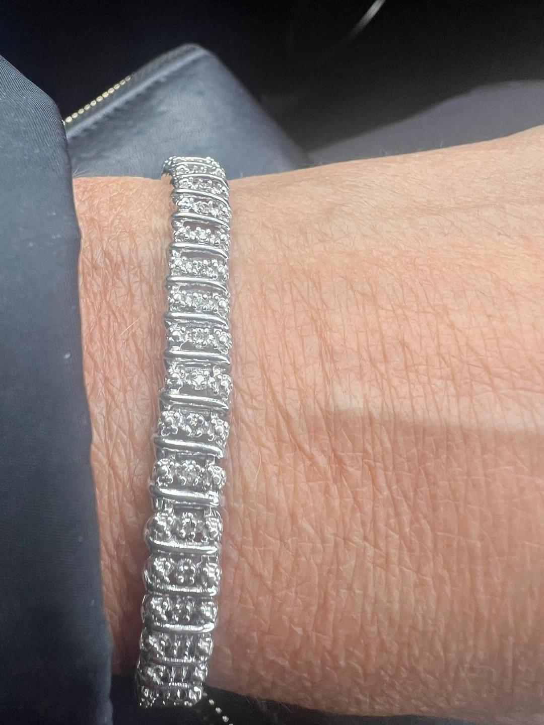 925 silver and Diamond 0.50 CTW Tennis Bracelet - photo 5