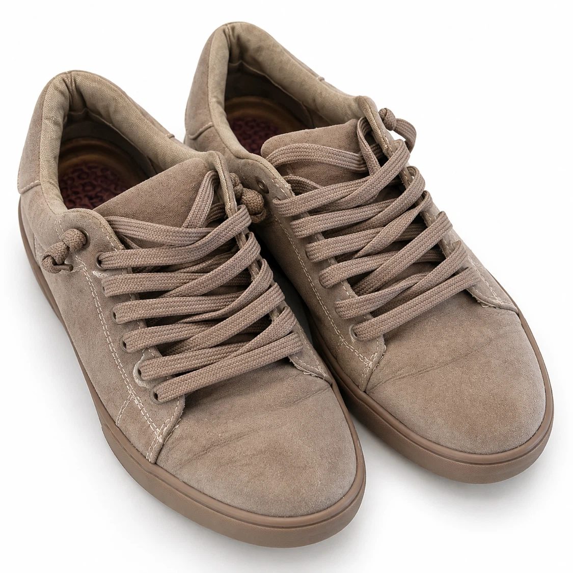 JUSTFAB Taupe Suede Sneakers
