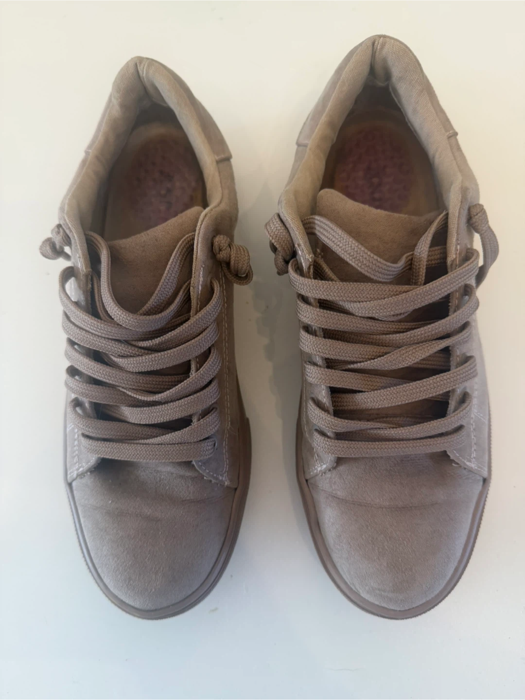 JUSTFAB Taupe Suede Sneakers - photo 3