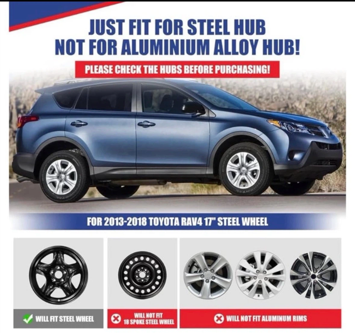 17 Inch Wheel Rim Covers for Toyota RAV4 2013-2018 - photo 4