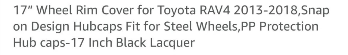 17 Inch Wheel Rim Covers for Toyota RAV4 2013-2018 - photo 5