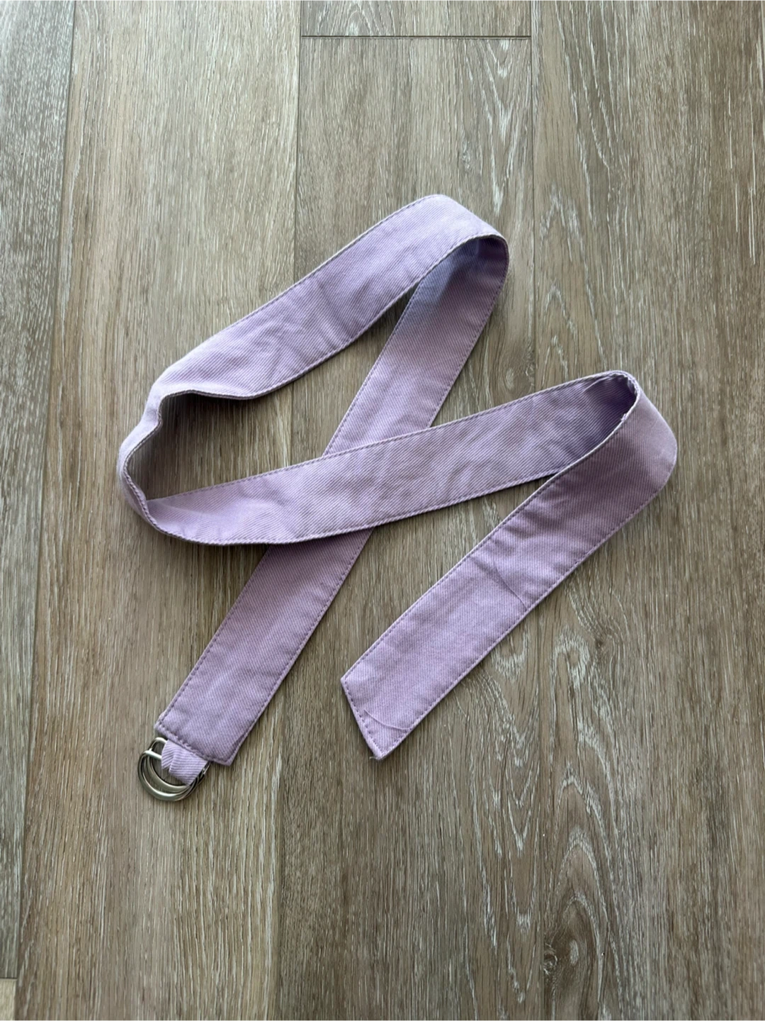 Lilac Fabric D-Ring Belt