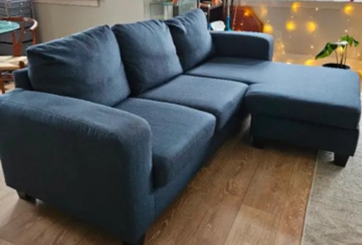 Blue Fabric Sectional Sofa with Chaise ARTHUR from Structube - photo 2