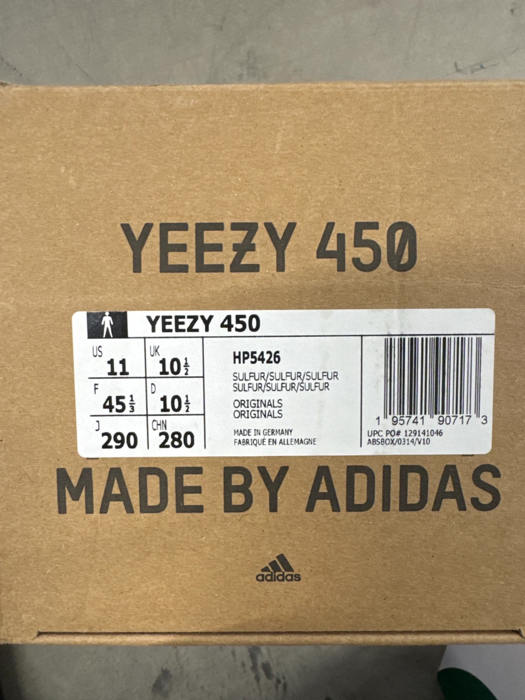 Adidas Yeezy 450 Sulfur Size 11 - photo 2