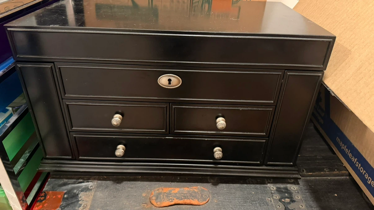 Black Wooden Jewelry Box