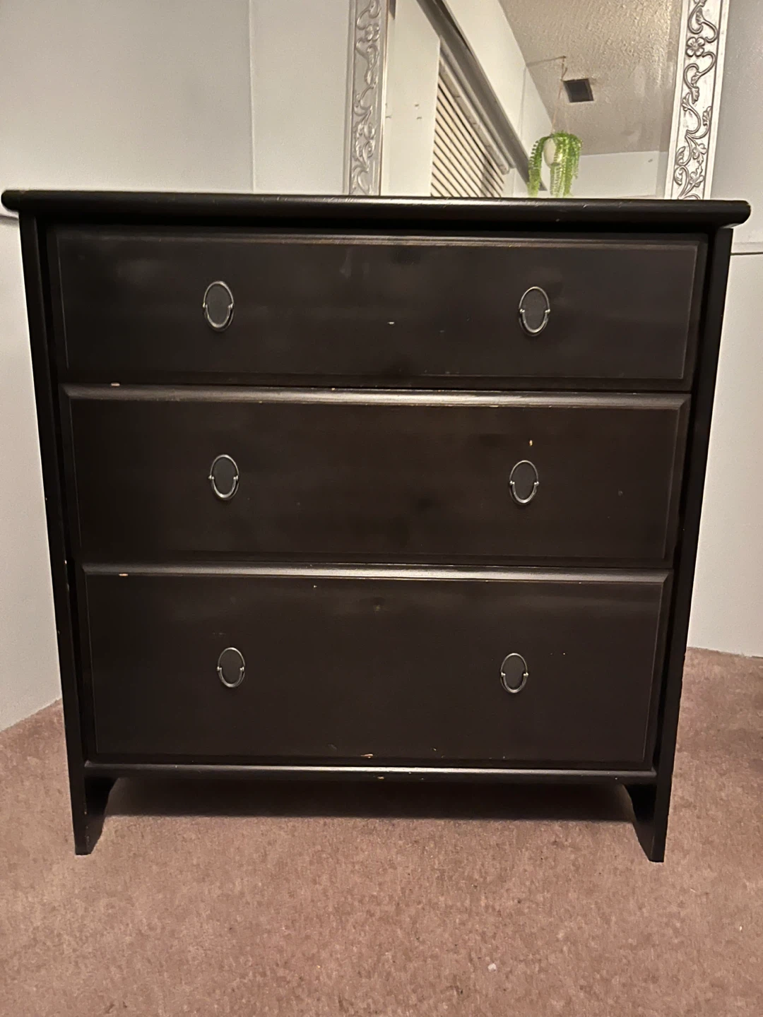 Black 3-Drawer Dresser